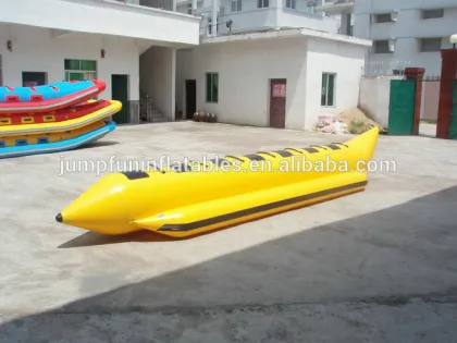 cheap inflatable water boat banana, water park use inflatable banana boat