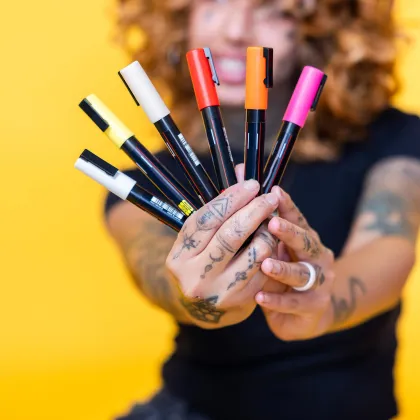 8 Pack 3mm Medium Tip Acrylic Paint Markers for Art Supplies