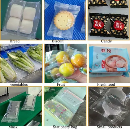 Small Biscuit Sliced Bread Wafer Flow Wrapping Packaging Machine