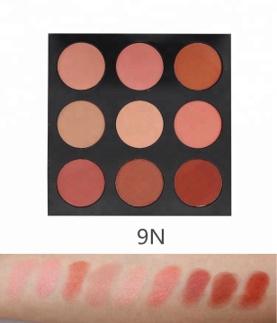 Palet Blush Makeup Label Pribadi Profesional Tahan Air Profesional Dengan 9 Warna