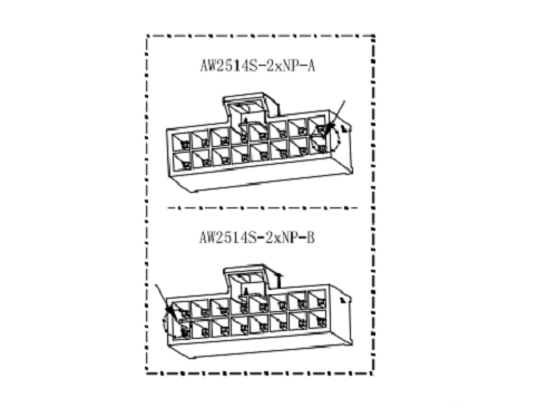 Série de connecteurs à plaquette double à double rangée de 2,50 mm 180 °