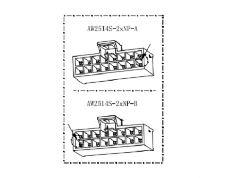 Serie de conector de obleas de doble fila de 2,50 mm Pitch 180 °