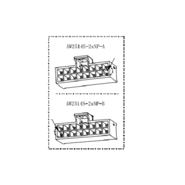 Serie de conector de obleas de doble fila de 2,50 mm Pitch 180 °