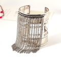 Cổ điển đa dây chuyền Tassel Cuff Bangle ban đầu cho phụ nữ