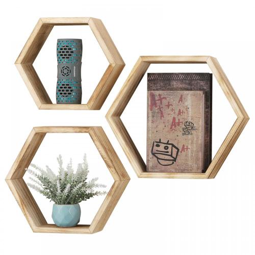 Rak terapung Hexagon untuk Wall 3 Packs