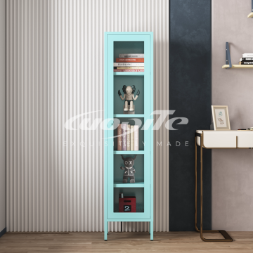 Single Tall Cyan Steel Bookstand