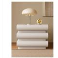 Bedside Table Sideboard Cabinet Cream White Solid Wood Storage Cabinet Bedroom Side Cabinet