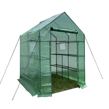 US Stock 2-Tier 8-Shelf Outdoor Small Greenhouse: Assembly Type Mini Plant Gardening Walk-In Shelter