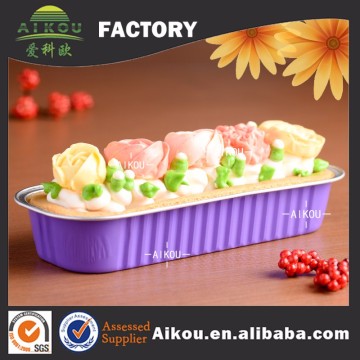 Disposable cake container aluminum foil food container with lid