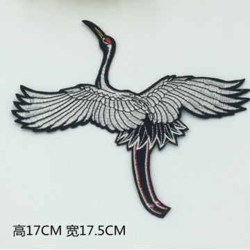 patch bordir kustom desain crane mahkota merah