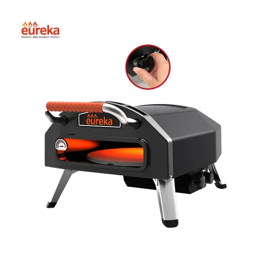 Portable Camping Garden Stainless Steel Use Gas Portable Rotating Pizza Oven