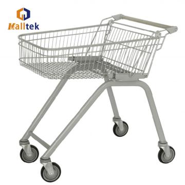 Troli membeli -belah pasar raya yang tinggi