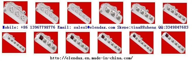 3-контактная розетка европейского стандарта 10/16A с заземлением (E8003E)