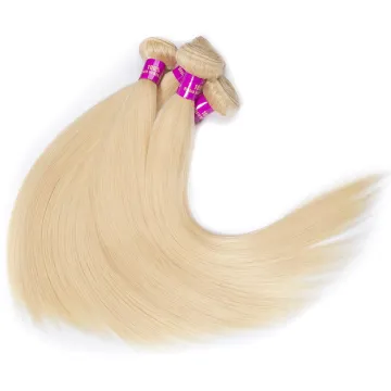 613 Virgin Hair Bundles Blonde Human Hair Extension  Straight Wave