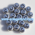 Silver Metallic Single Alphabet Letter Coin Round Beads 4X7MM