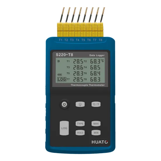 Professional Huato S220-T8 Multi-Channel Datalogging Temperature Meter with K Type Thermocouple Oven Recorder - Handheld Equipment