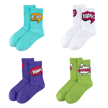 Calzini di cotone medio-tubo di cotone Summer Trend Sports Socks