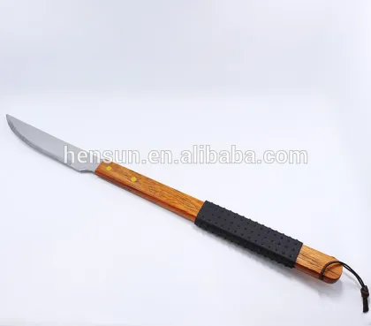 Non-slip Wooden Handle BBQ Accessories BBQ Grill Knife