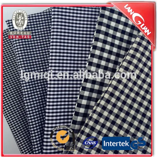 TC black and white spandex wholesale poplin fabric for trousers/shirt