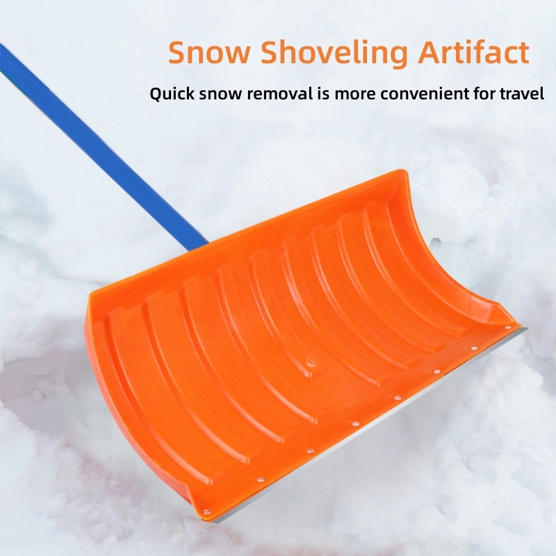 High Quality snow shovel with long steel handle/long handle snow shovel/square snow shovel