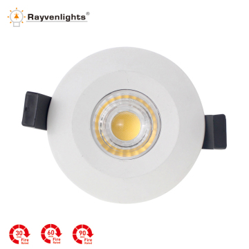 Black White Chrome IP65 LED Downlight 230V Fireproof 10W LED COB Downlight