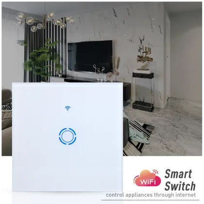 Touch Screen Lighting Smart Home Light Switch Wireless Shutter Switch Wifi Smart Touch Panel Dimmer Light Switch