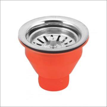 Orange Pop up Kitchen sink drainer with strainer