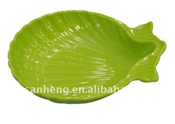 9" melamine seashell bowl