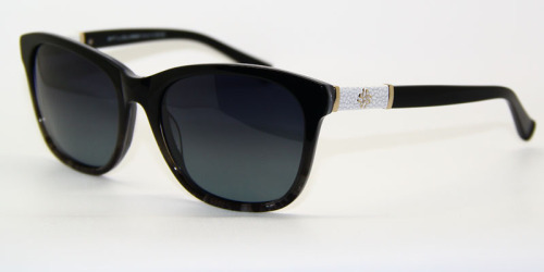 New Released Black Fashion Lady Acetate Sunglasses with Nice Metal Decoration on Temple