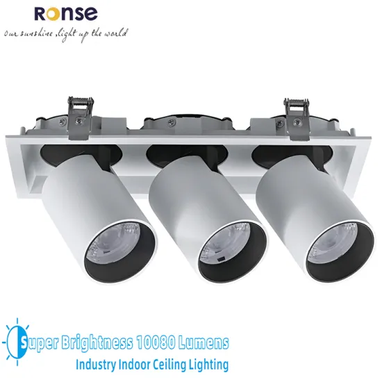 RONSE Commercial Project Lighting: 3 Heads Moving Adjustable LED Down Lights
