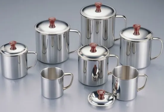 Stainless Steel Tea Cup With Hnadle And Lid