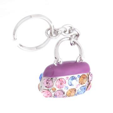 Fashionable adies hand bag Shape Handbag Widget with Epoxy and Swa