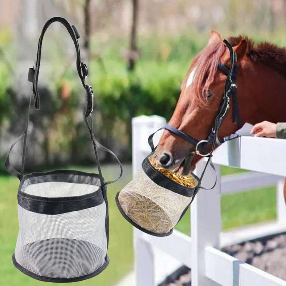 ถุงอาหารม้า PVC Mesh Bag Hay Feeder