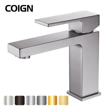 Single Hole Brushed Nickel Bathroom Faucet For Vanity