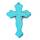 Pendentif croix turquoise pierre semi-précieuse 75X50MM