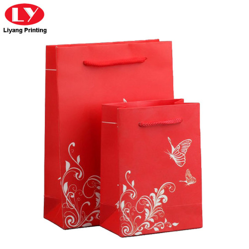 Customized Wedding Door Gift Paper Bag Red