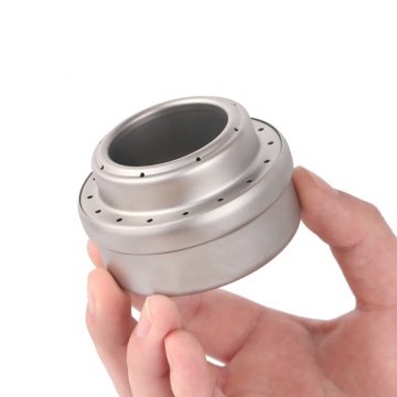 Titanium Alcohol Stove with Foldable Handles for Portable Outdoor Camping Hiking Backpacking