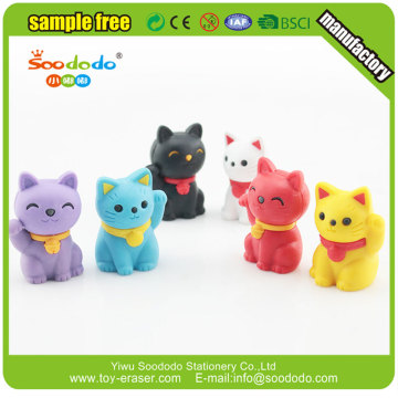 nocelty 3d cartoon cat lucky cat shape eraser