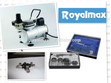 Airbrush hobby compressor set royalmax TC-18set for tattoo .tanning.hobby
