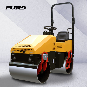 Máquinas de construção de marca famosa Mini Double Double Drum Vibroration Asphalt Road Roller 1 tonel