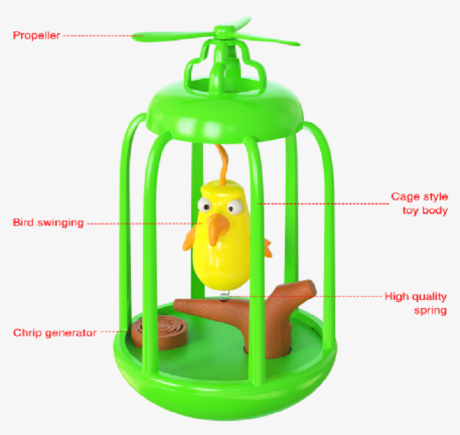 Birdcage Cat Toy Details 2