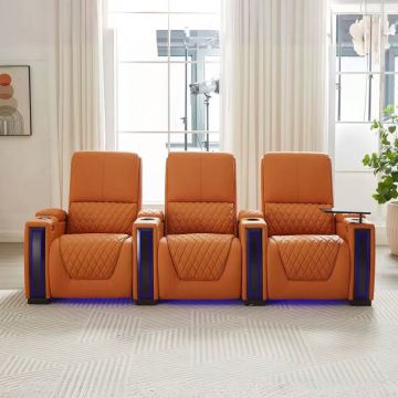 Electric Recliner VIP Ketetka domowa skórzana sofa z USB i chłodnym uchwytem na kubek