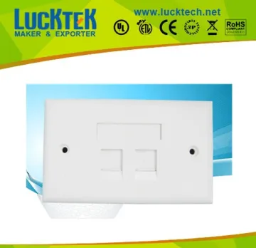 USA type 2ports with shutter RJ45 wall plate