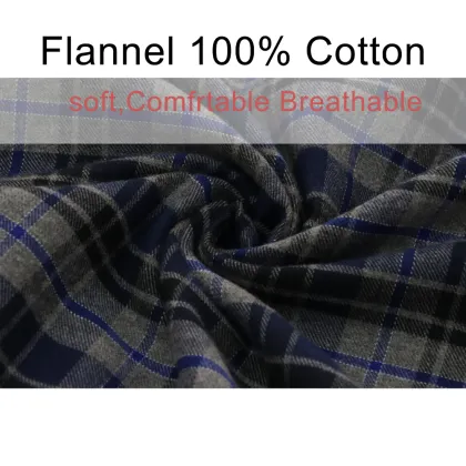 Winter Men's 100% Cotton Plaid Shirt - Warm Plush Fleece Shirt
