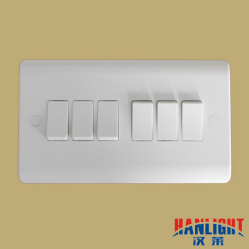 BS 6gang 1way/2way wall switch