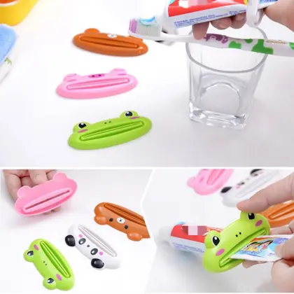 1pcs Kids Children Toothpaste Dispenser Tools Animal Tooth Paste Tube Squeezer Toothpaste Rolling Holder Home Bathroom Supplies