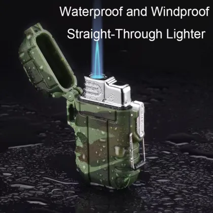 HOT New Design Waterproof Blue Flame Torch Lighter - Windproof Outdoor Lighter