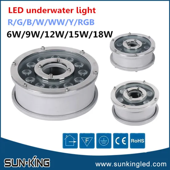 Popular fountain lighting underwater led fountain decorative lighting 15Watts, underwater light led 15W