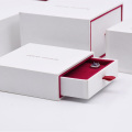 Joyería de caja de cajones personalizados blancos y rojos