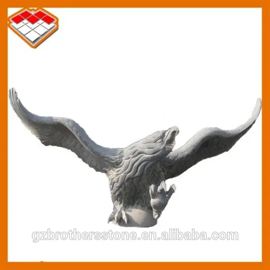 Natural granite stone carved large garden animal statues eagle